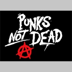 Punks not Dead  hrubá mikina na zips s kapucou stiahnuteľnou šnúrkami